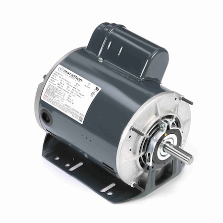 Leeson Fan and Blower HVAC/R Motor, 1 HP, 1 phase, 1800 RPM, 115/208-230 V, 56 Frame, ODP B311